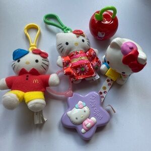 Hello Kitty Keychains and Sticker Dispenser